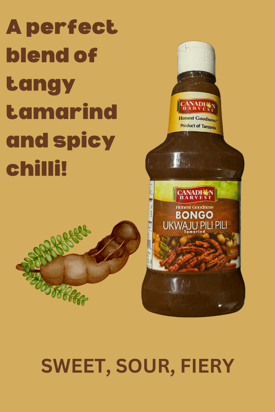 Bongo Ukwaju Pili Pili, Tamarind Hot Sauce by Canadian Harvest