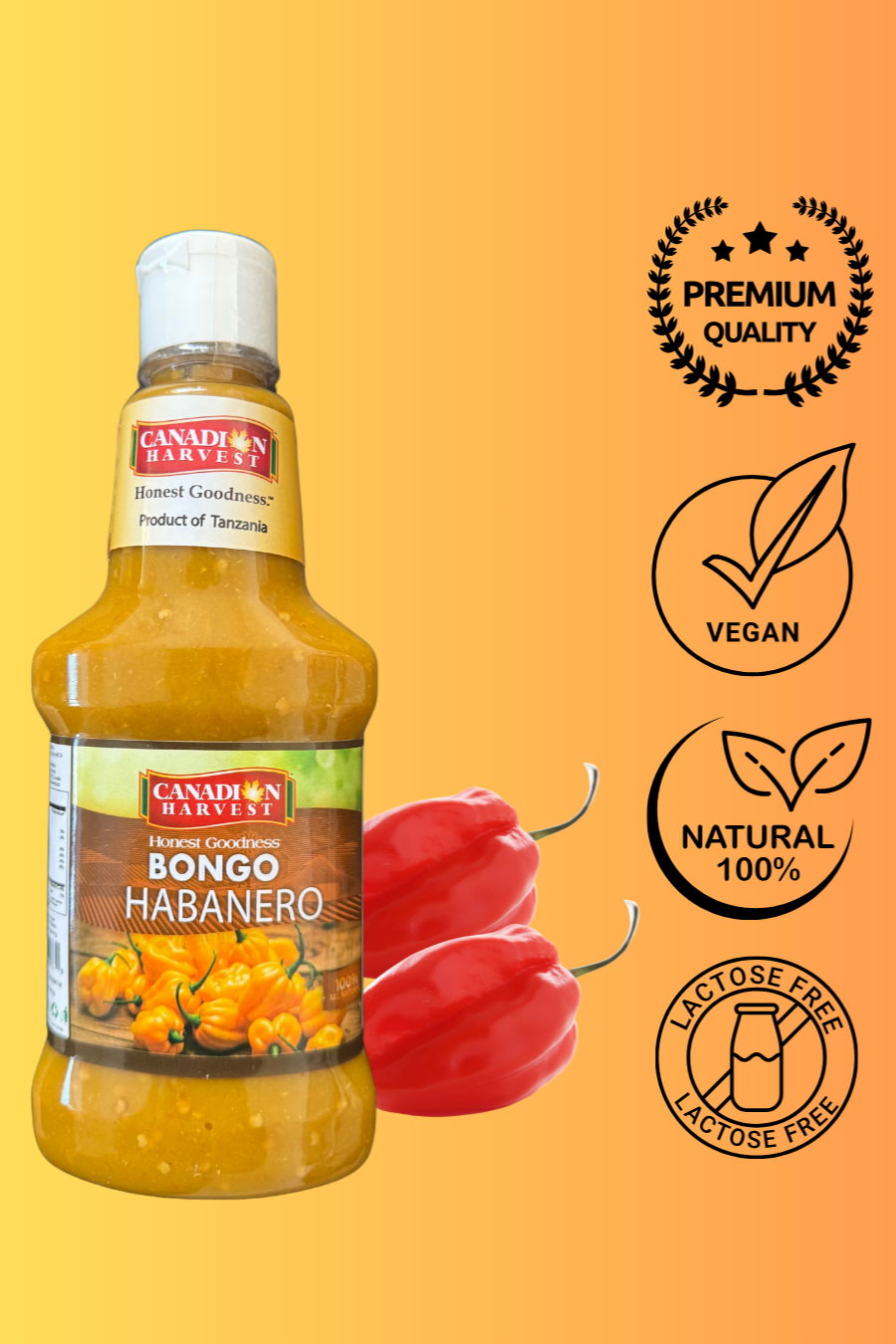 Bongo Habanero Hot Sauce by Canadian Harvest